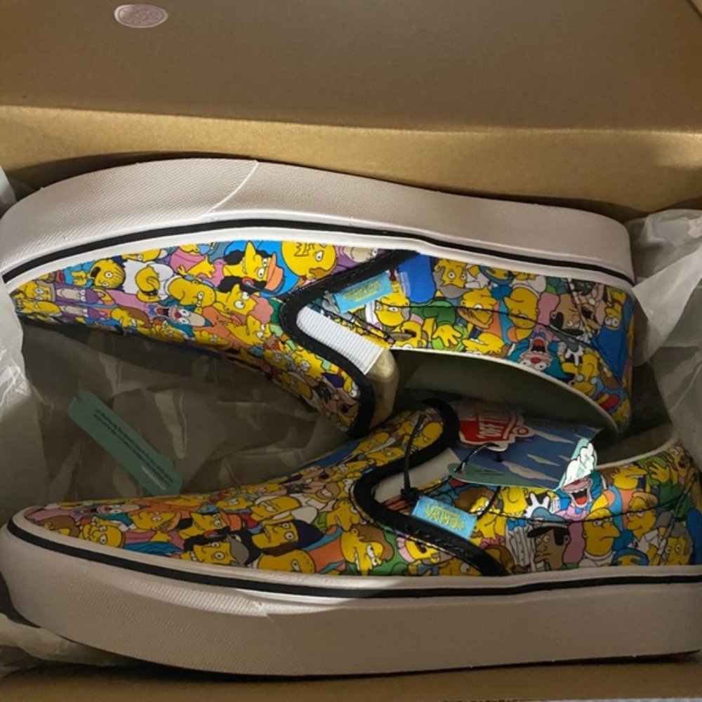 Simpsons Vans Slip on Men's Size 7.5